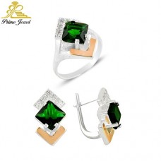 Altın +Gümüş Zirkon Taşlı Set